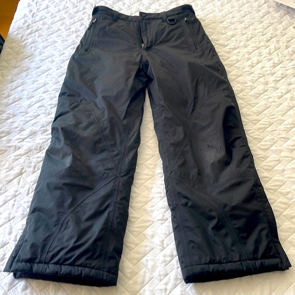 LL BEAN Unisex Black Ski or Snow Pants size 12